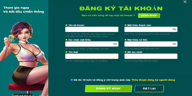 Đăng Ký 69VN Nhận Ưu Đãi Lên Tới 169K - Hướng Dẫn Chi Tiết 2 Biểu mẫu điền thông tin cá nhân cho tài khoản cá cược